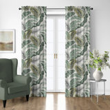 Frondosa  Seagrass Cotton Rod Pocket Drapery Panel Set of 2