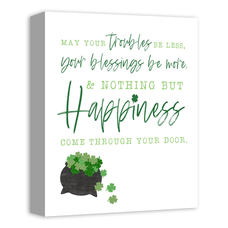 «Simple Irish Blessing», reproduction sur toile