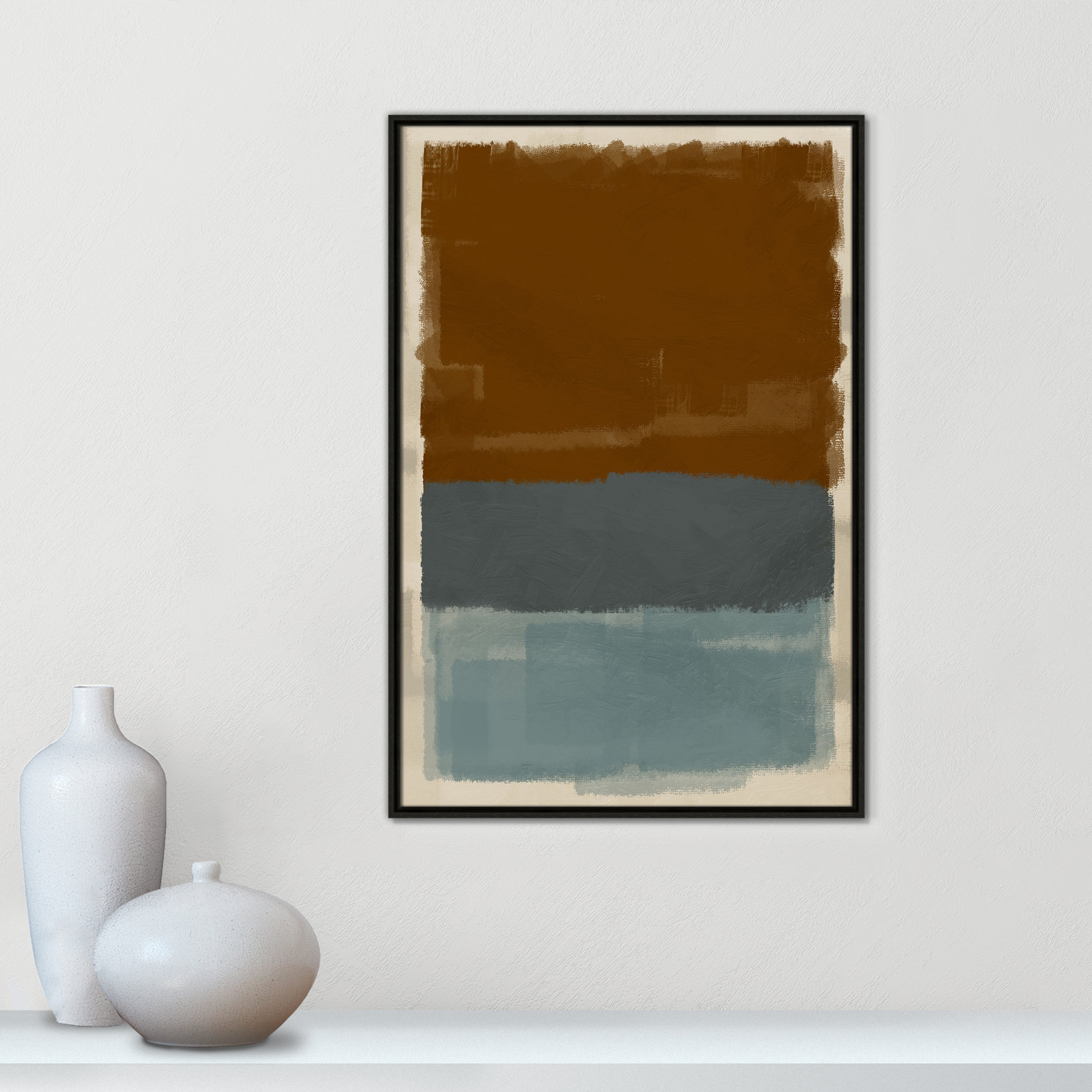 Turbulent Honesty Print by Marcus Prime, 25.5'' W x 37.5'' H, Espresso Floater