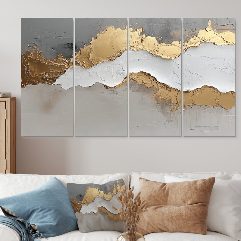 Fosteau VI - décoration murale vagues - art mural moderne, 4, H 28 po x l 48 po