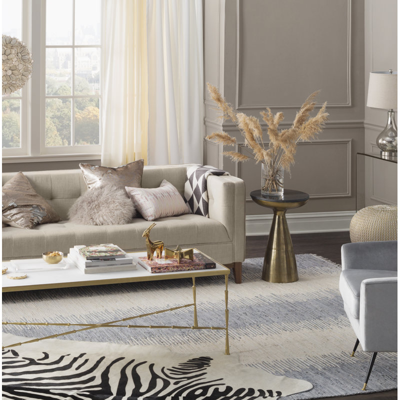Lady Lake Abstract Cotton Hand Woven Area Rug, Rectangle 122 x 183 cm