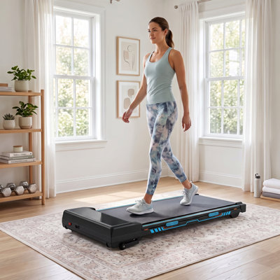 3.5HP Walking Pad Treadmill with 15% Auto Incline, Bluetooth Speakers & Fitness APP