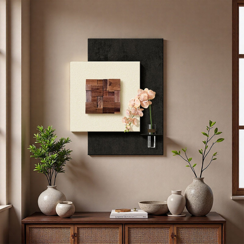 3d Solid Wood Sandstone Multi - Scene Wall Art No Greenery, 29.53" H x 23.62" W x 5.51" D