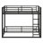 Metal Floor Bunk Bed For Kids, Teens, Adults-1859980666