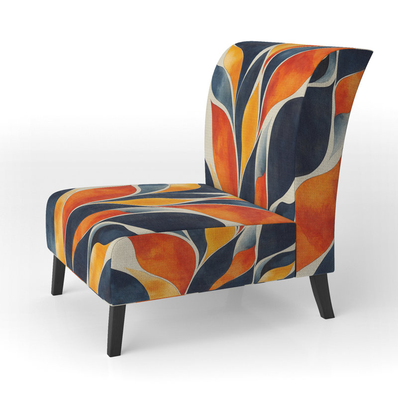 Fauteuil de chambre Abstract Midcentury, Slipper Armless