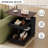 Adjustable Coffee Table With Wheels, Modern Multi-Functional Sofa Side Table With A Lift-Up Ceiling, 360° Rotatable Top-2070850656