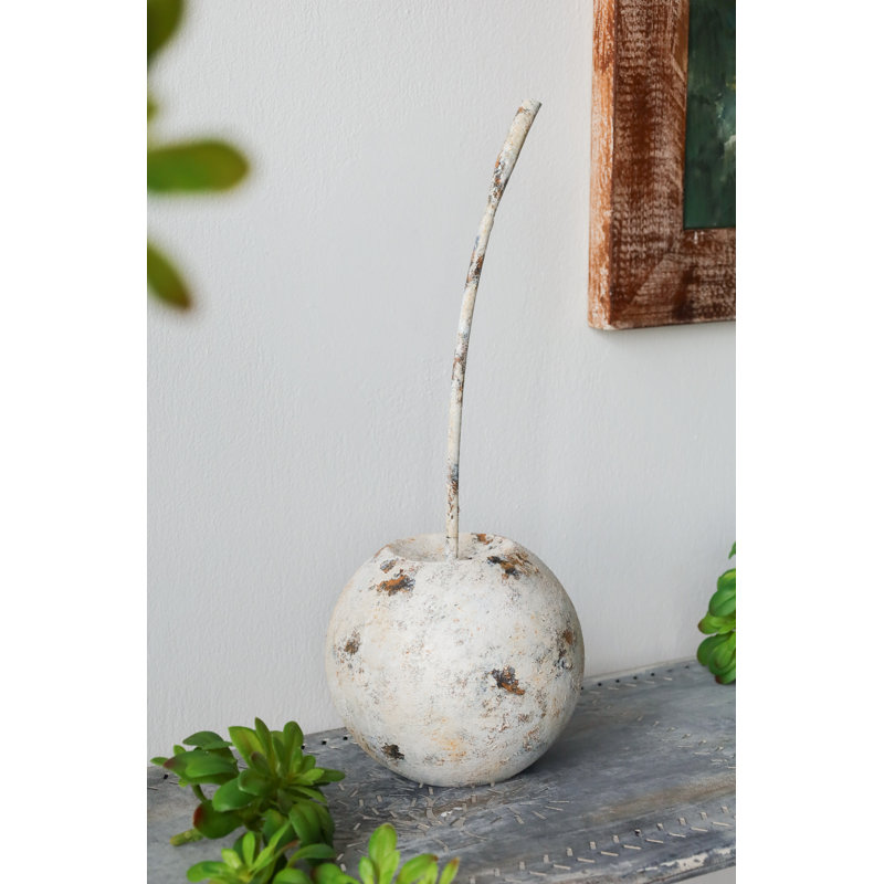 Sculpture en cerisier blanc vieilli D9X23 ", 18,3 po H x 7 po L x 7 po P