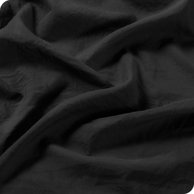 Oversized King Sandwash Black Microfiber Duvet Cover Set