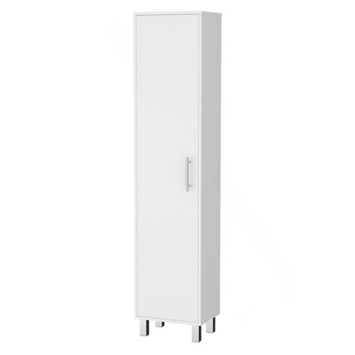 Armoire de rangement Buccan, blanchisserie, finition blanche