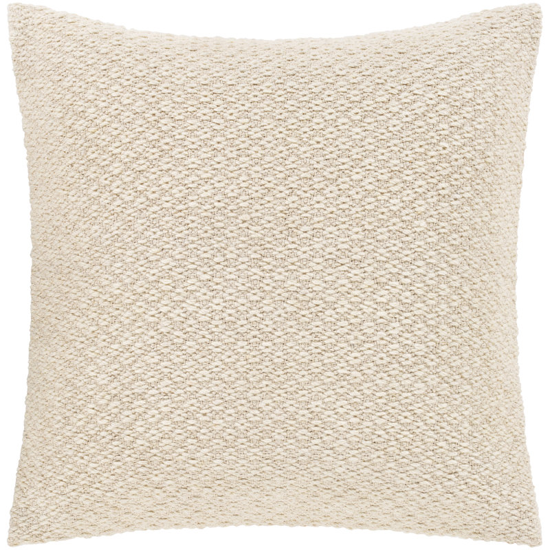 Hemlen Textured Wool Throw Pillow, Down