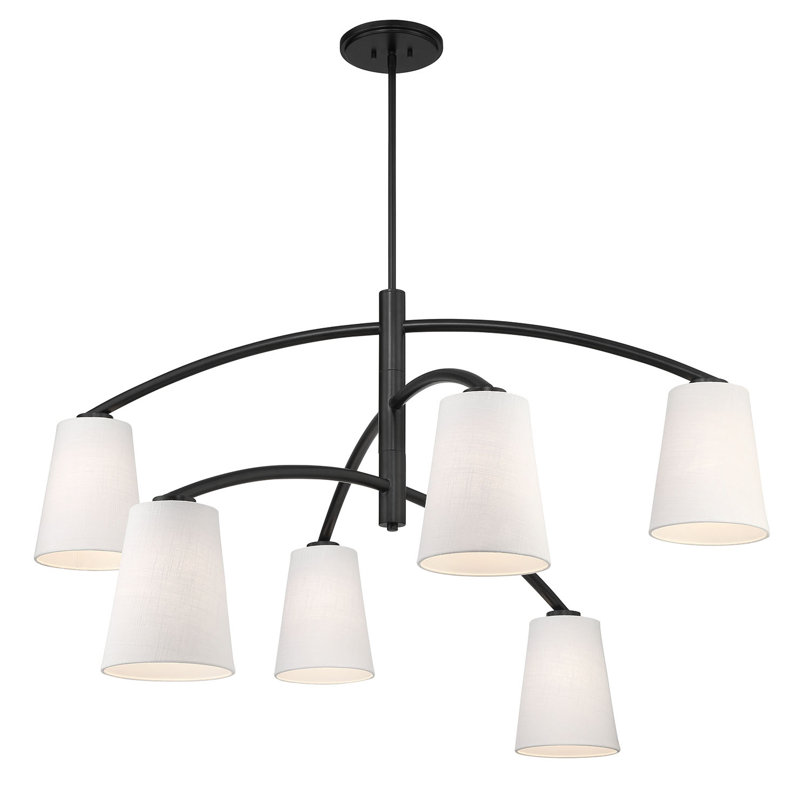 Luminaire suspendu charbon 6 lumières Lyutcho