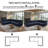 118" L-Shaped Sofa Couch With Pull-Out Bed,Oversize Convertible Sleeper Sofa, Blue-1935513459