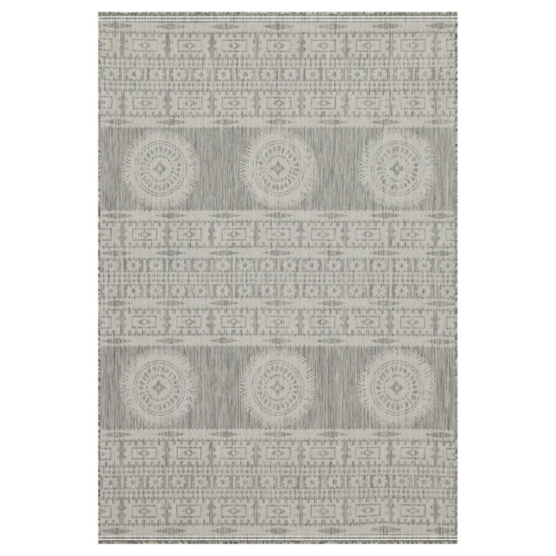 Silver Indoor/Outdoor Area Rug, Runner 2'7" x 7'3"