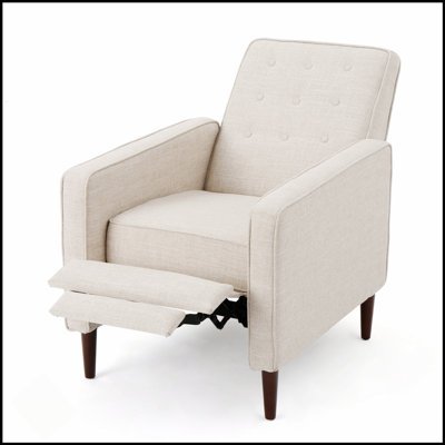 Fauteuil inclinable de style Mid-Century moderne avec coussins confortables et pieds en bouleau durables pour une détente ultime