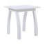 Table de bout rectangulaire en bois d'acacia SELMA en polyuréthane blanc
