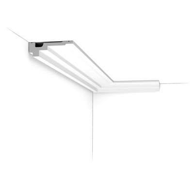 4-5/16 in x 1-3/8 in x 78-3/4 in Primed White Plain Polyurethane Crown Moulding