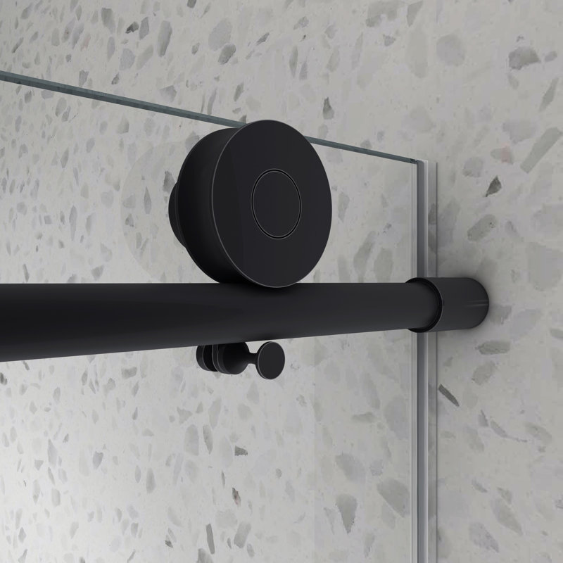 Porte de douche avec poulies de 70 mm et une couche de nettoyage Nano