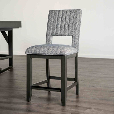 Transitional Style 2Pc Counter Height Chair Padded Seat And Back Dining Room