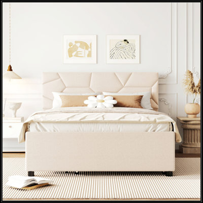 Full Size Upholstered Platform Bed