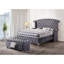 Banc de rangement rembourré en velours Lammie