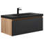 Meuble-lavabo flottant simple 36 po avec lavabo à surface solide Dhruven