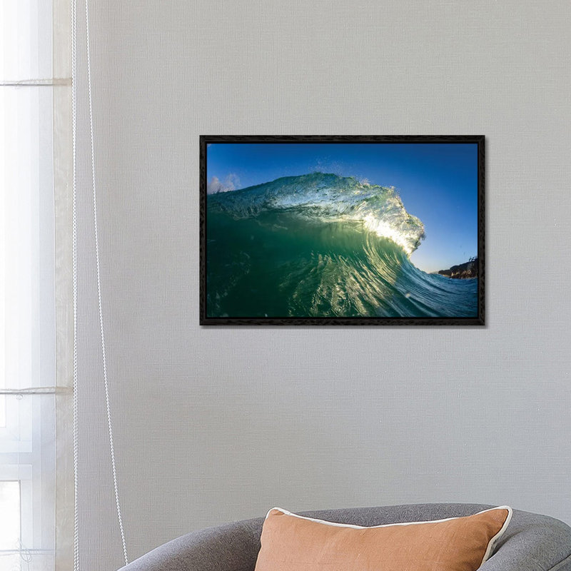 Lime Green Curl by Sean Davey - Gallery-Wrapped Canvas Giclée on Canvas, Black Framed, 66.04 cm H x 45.72 cm W
