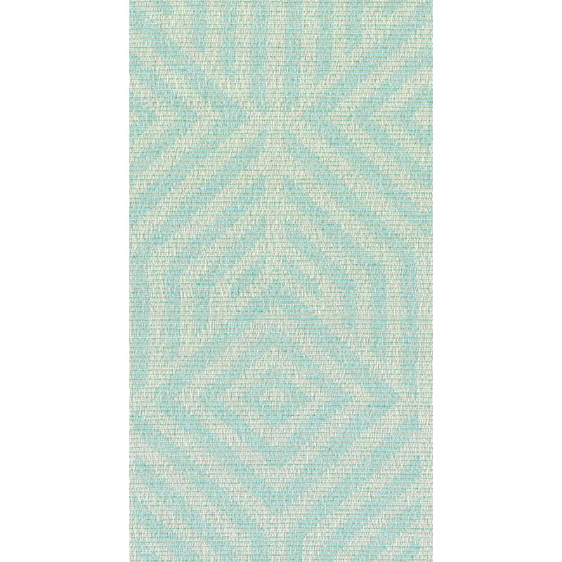 Caleigh Easy Diamond Eyelet Opaque Curtain, 145 W x 145 D cm, Turquoise/Honey Dew