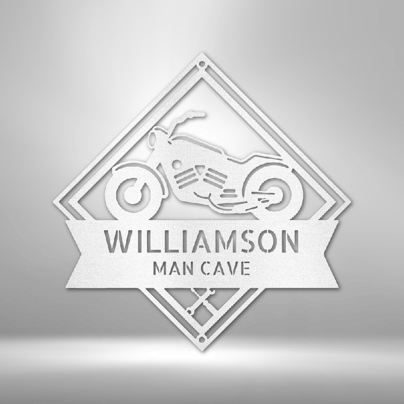 Décoration murale en acier personnalisable, "Born to be wild", monogramme en acier, H 34,25 po x l 35,5 po x P 0,5 po, Oui