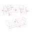 Lit en velours de 180 cm, idéal pour les petits espaces, multiples réglages, construction robuste, montage facile, canapé deux places de 180 cm avec 2 configurations possibles, conception polyvalente