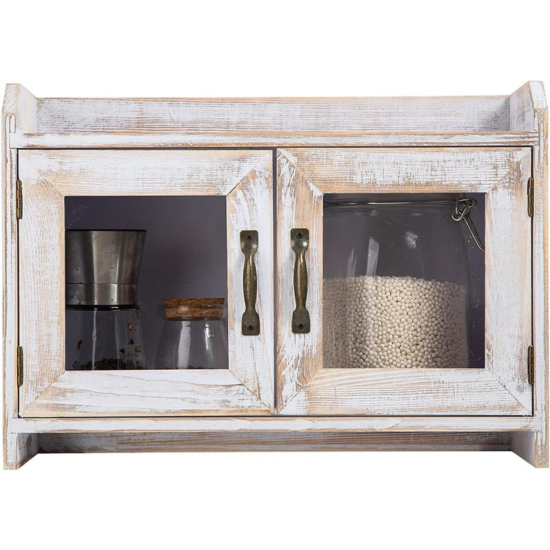 Étagère de rangement pour comptoir en bois blanc