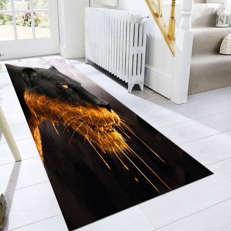 Exquisite Soft Pile Rug with Unique Abstract Print in Warm Tones Perfect for Adding a Stylish Touch to Any Room Decor