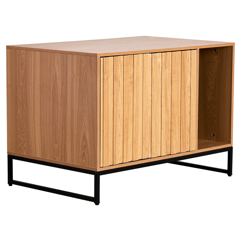 Armoire à litière cachée 31,5 po avec matelas à griffer pour chat et rangement imperméable pour chambre à coucher avec fonction de blocage des odeurs compatible avec les grands espaces