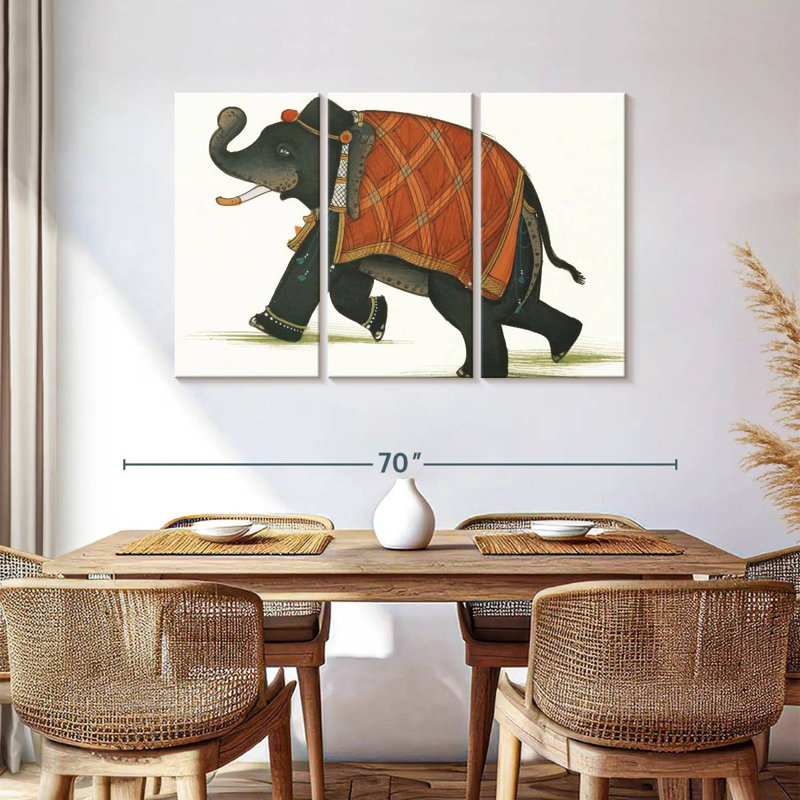 Brampt India Elephant II Light, 36" H x 57" W