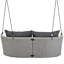 2 balançoires extérieures, tissées, coussin imperméable, siège de balançoire de patio, tissé gris avec coussin et coussins