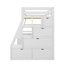Lit mezzanine simple avec bureau Lit mezzanine simple en bois avec tablettes et tiroirs inclus-538283537