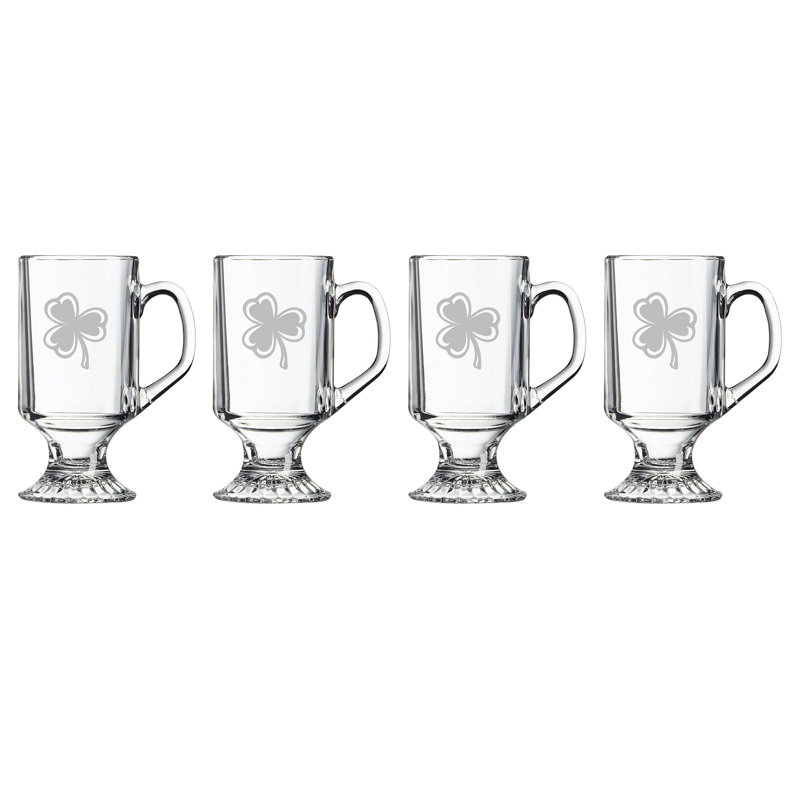 Shamrock Glass Coffee Mug