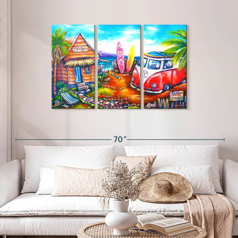 Senne Summer Hut And Van, 28" H x 45" W