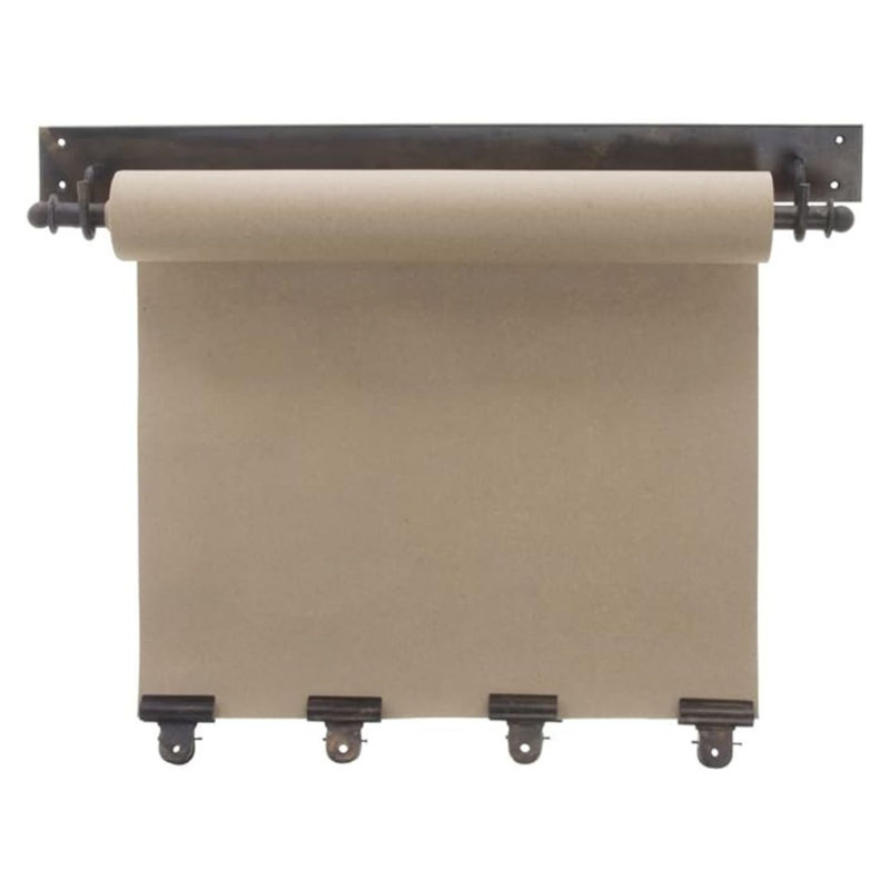 Kalalou Hanging Note Roll 4" H - Metal Frame with 4 Brass Finish Clips Set of 2