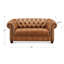 Causeuse Chesterfield en cuir fleur Mellville