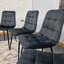 Velvet Upholstered Kitchen Dining Chair With Strong Black Metal Legs Living Room Bedroom Chair-838697053-852380551