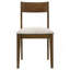 Chaise de salle à manger rembourrée brun foncé Warren (ensemble de 2)