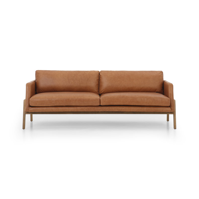Diana Sofa, Sonoma Butterscotch Genuine Leather, Beige