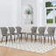 Upholstered Faux Leather Armless Dining Chair With Wraparound Backrest-117659105