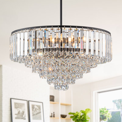 Modern 4-Tier Crystal Chandelier