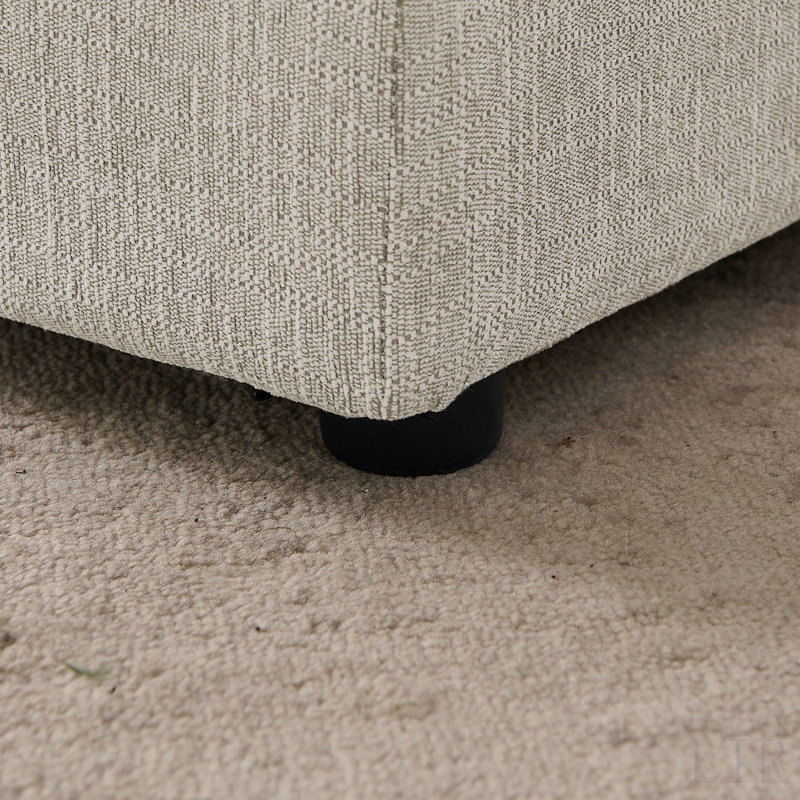 Canapé surdimensionné pour chiens de taille moyenne / grande - dossier moderne à vagues irrégulières, accoudoir simple, tissu en lin respirant de qualité supérieure, coussin moelleux et pieds en plastique bas