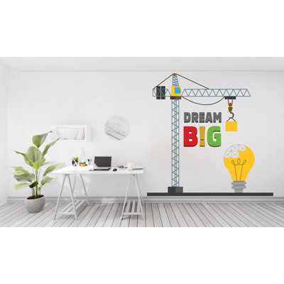 Dream Big Wall Decal Office Wall Decal Construction Sticker For Office, Office Wall Decal Idea Teamwork, Office Wall Decor 565RS