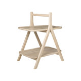 ETA Oak Side Table with Shelves - Natural Oak