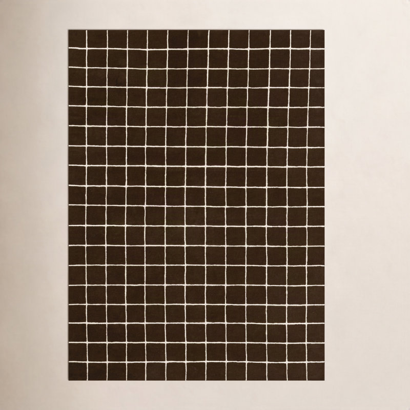 Tapis brun en laine touffeté à la main Montara Form, Rectangle 9 pi x 12 pi