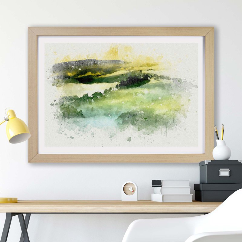 Mist over Da Lat in Vietnam - Framed Print, Oak, 62cm H x 87cm W x 2cm D