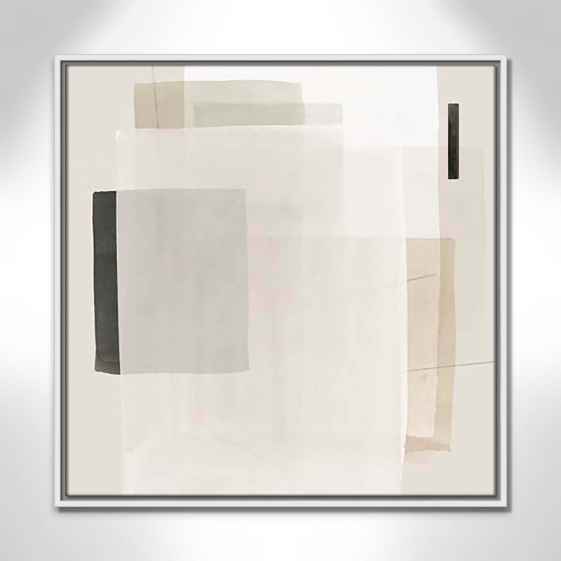 Mystical Momentum I par Hazel J, H 25,5 po x l 25,5 po x P 2 po, Cadre flottant blanc